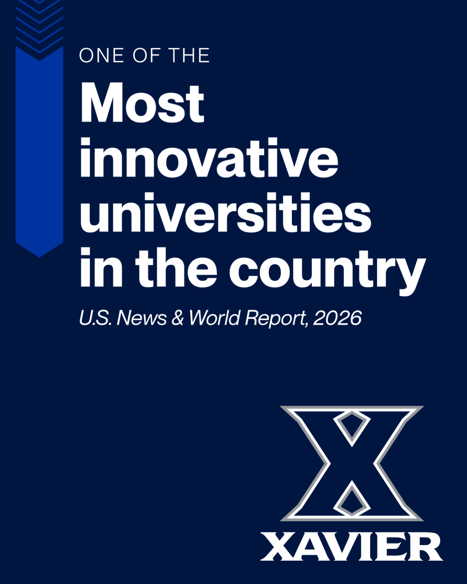BREAKING NEWS: Xavier University is officially one of the most forward-thinking universities in the country according to U.S. News &amp; World Report ⚔️

xavier.edu/now/2025/xavie…
