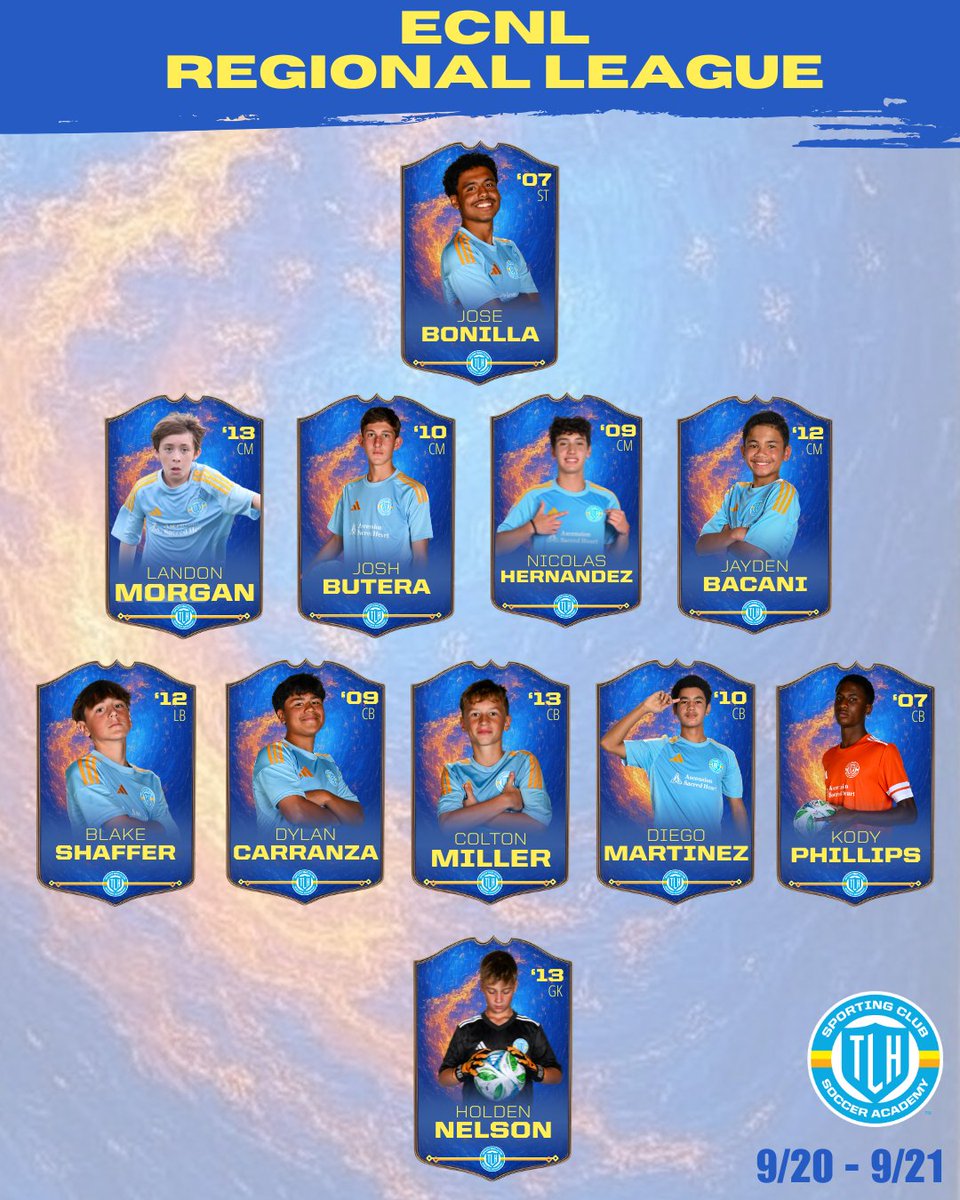 🚨 BOYS ECNL RL TOTW 🚨

It was a very busy weekend for the boys ECNL RL teams as they started off facing Orlando Cit Lake Nona in Orlando and then headed over to Tampa to take on Florida Premier.

Great job boys!

#SportingTLH
#TallahasseeSoccer
#WeAreSportingTallahassee