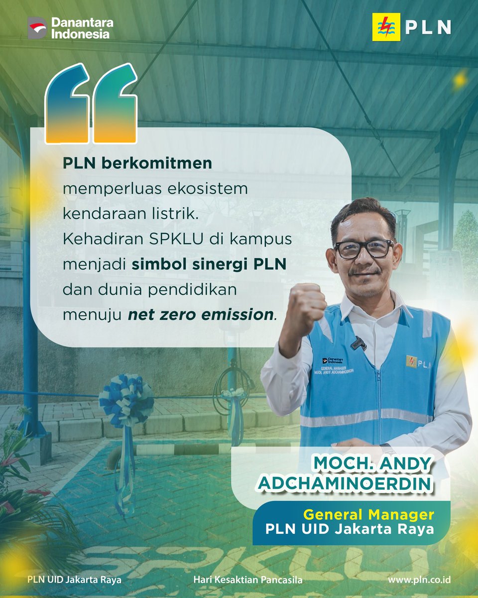 SahabatPLNJkt's tweet image. PLN UID Jakarta Raya resmi menghadirkan SPKLU pertama di Universitas Terbuka, Tangerang Selatan. Langkah ini jadi awal baru buat dorong kendaraan listrik makin dekat dengan masyarakat.

#PLNDisjaya #SPKLU #ElectricVehicle #GreenEnergy #TransisiEnergi