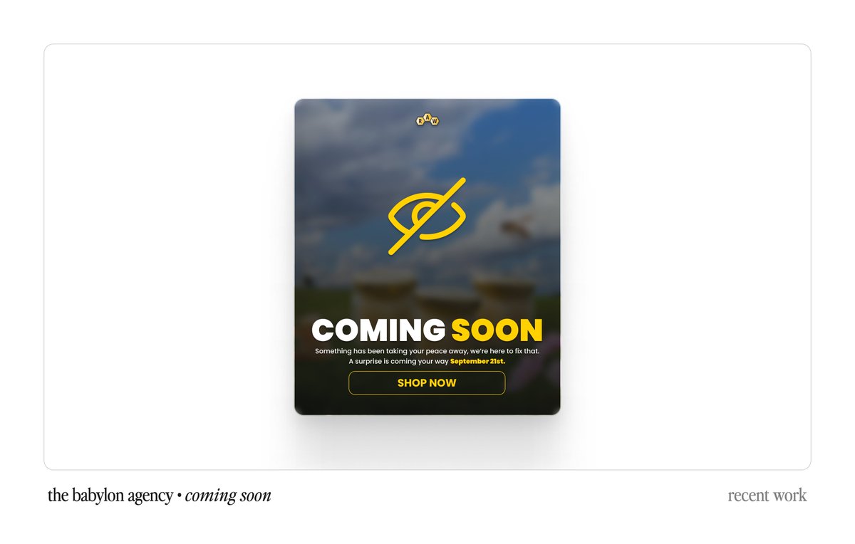 Here's some of my recent work

A hero section for a teaser email I did for a client of mine.

Thought it was a pretty cool idea