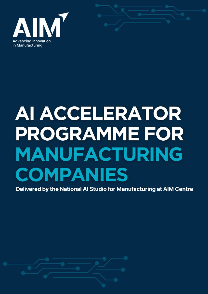 Applications closing soon – AI Accelerator Programme.

Open to #manufacturing companies of all sizes in #Ireland, this 10-week programme helps #leaders and teams build practical #AI skills, ensure compliance, &amp; gain CPD accreditation.

Register now: bit.ly/4p88y7W