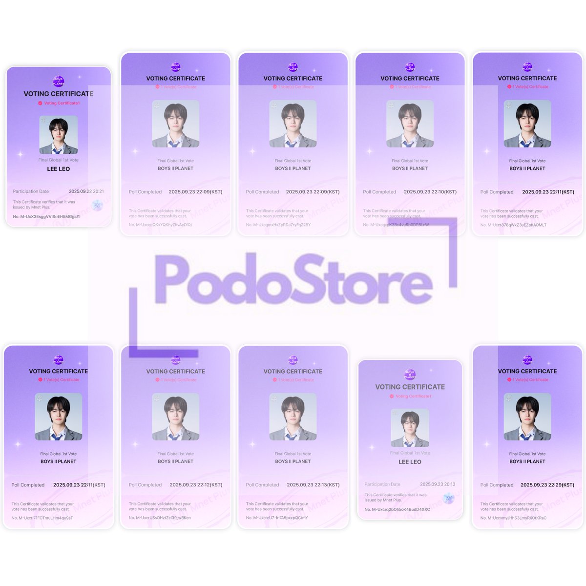Rt deals completed🎉

Congratulations! This is the proof vote :
10 🎟 for #LEELEO

Thank you for your participation🤍

wts Final Boys Planet
15 🎟 = $1 | IDR 15000

📩 For reservations/purchase 

#podoGAdeals