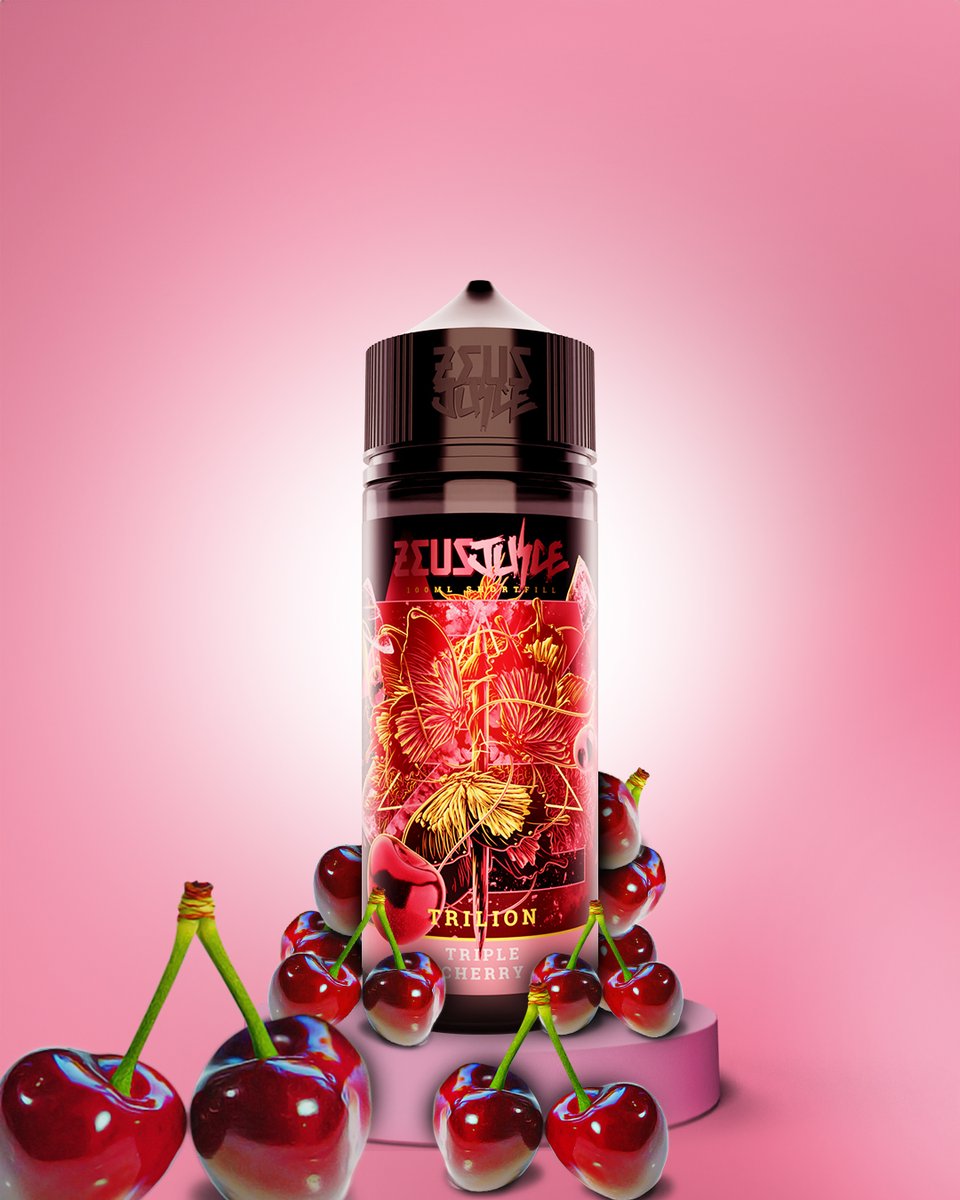 Triple the cherry, triple the flavour 😍🍒⁠
⁠
If you're looking for a flavour that really pops, our triple threat will deliver a sweet explosion with every puff! 💨⁠
⁠
Shop today 📲 zeusjuice.uk/?s=trilion&pos…
