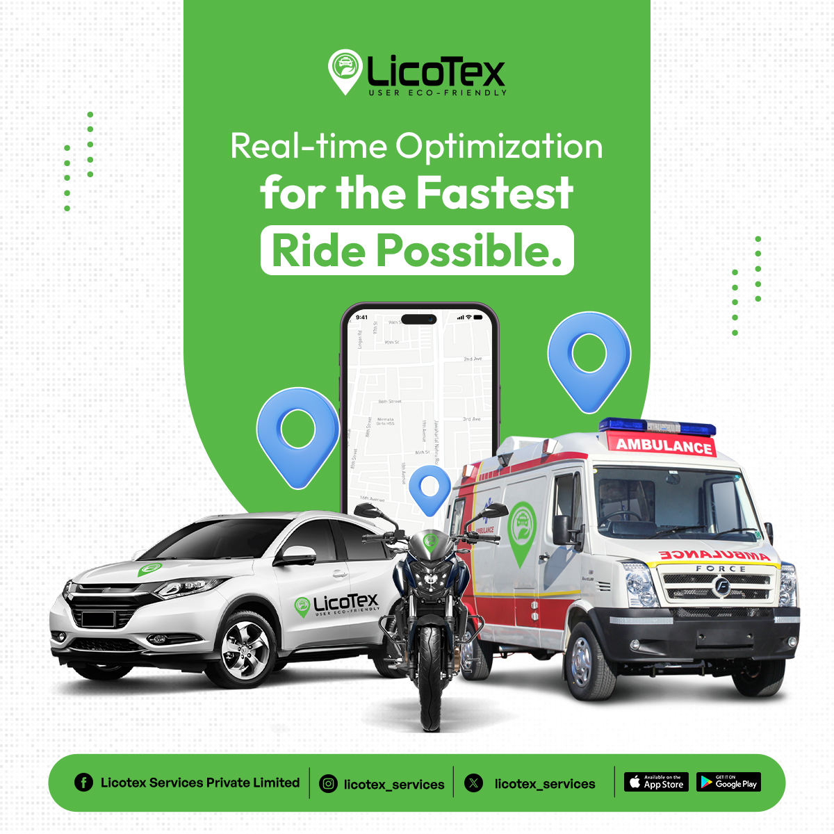 Licotex_Service's tweet image. Why wait longer? With real-time optimized routes, your ride is always the fastest way forward! 🛣️
#RealTimeOptimization #FastestRide #SmartTravel #EfficientRoutes #RideEasy #OnTimeEveryTime