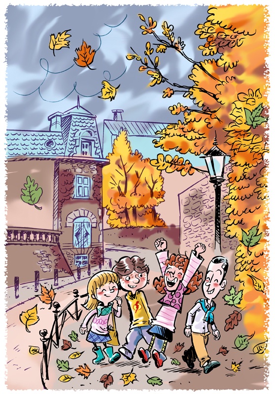 ¡Bienvenido, otoño!
Ilustración de Enrique Carlos Martín para «Detectives extraescolares», publicado en cuatro idiomas. #agenciadeilustración #illustrationagency