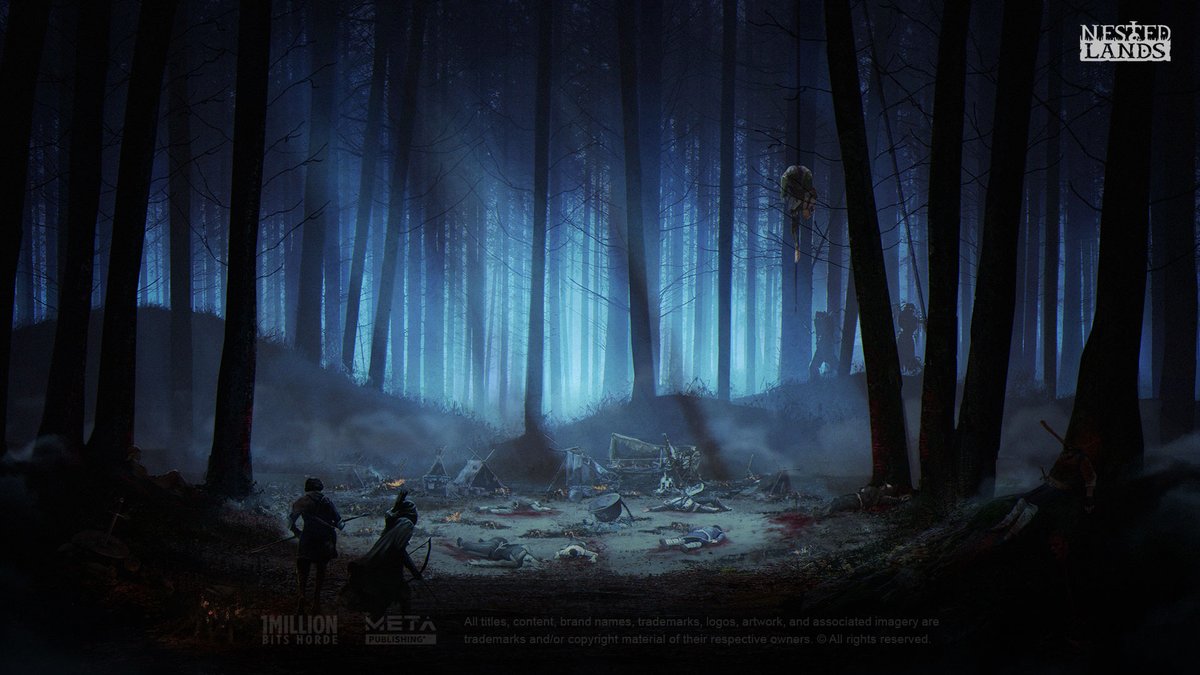 nestedlands's tweet image. Take a look at one of the concept arts for the Silent Forest — a place of eerie beauty and lurking danger in Nested Lands. Shadows twist between the trees, and the Plague’s red glow can sometimes be seen seeping through the mist. 

What do you think — haunting or breathtaking?…