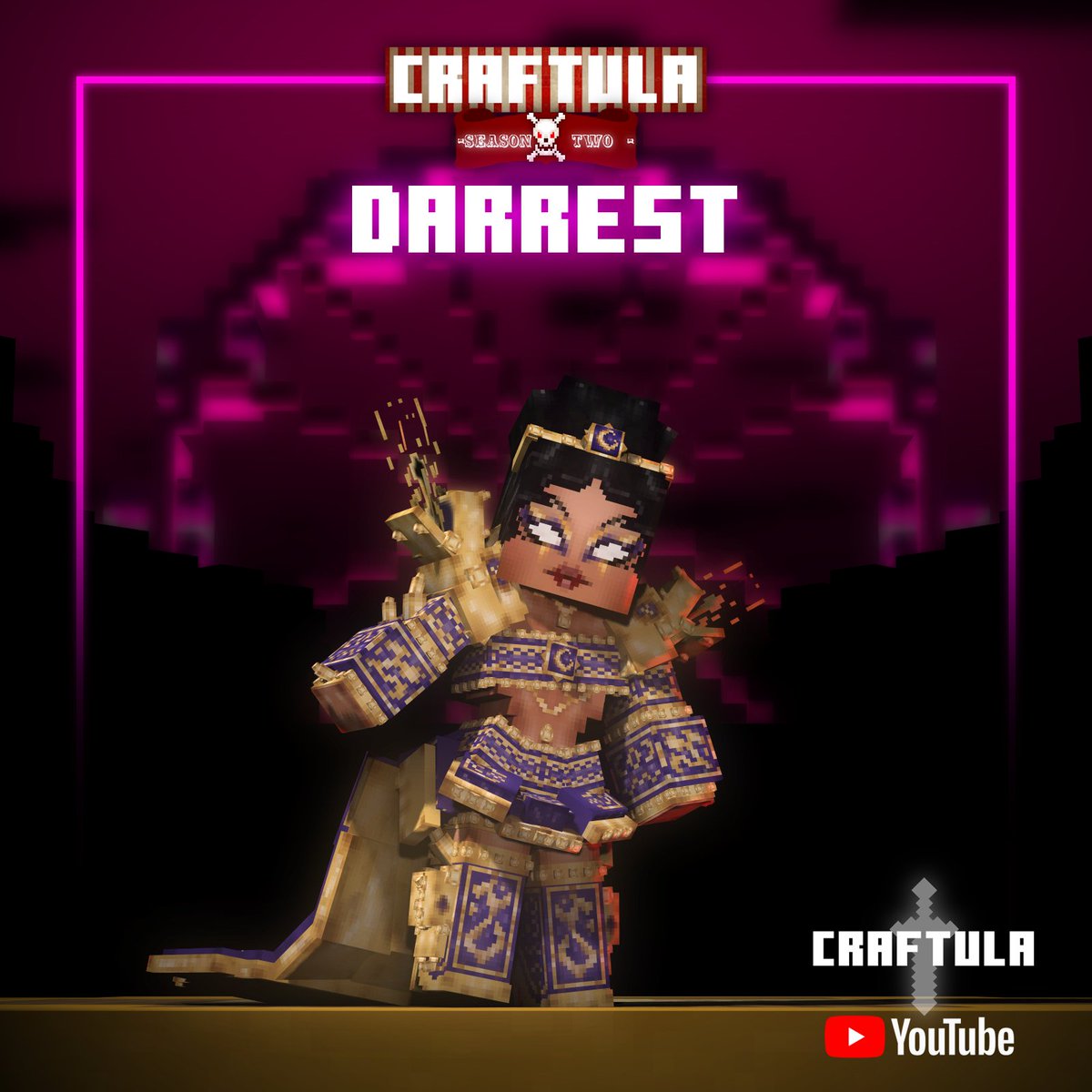 Our final category, Glamour. First up, Darrest! <a href="/darrestdrag/">Darrest</a> 
#drag #dragrace #dragula #glamour #craftula #minecraft