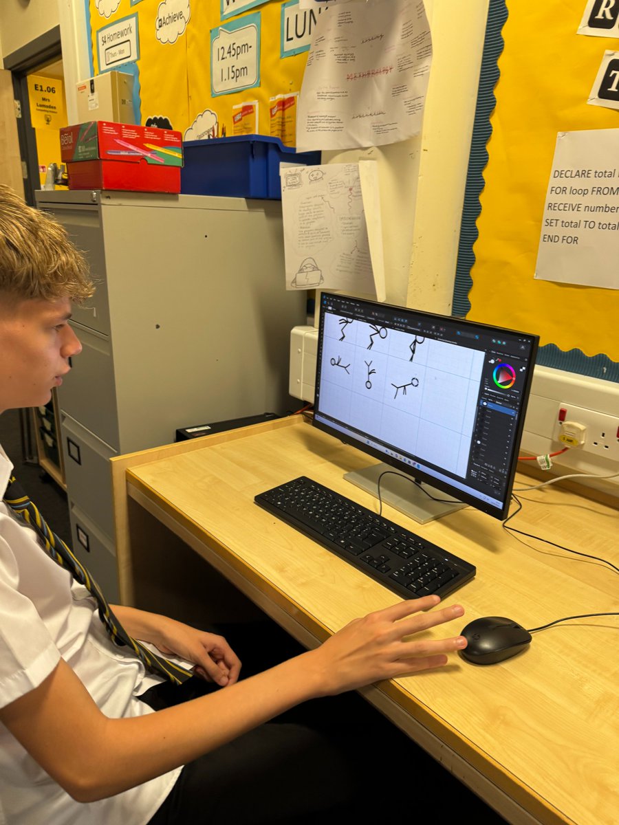 CHS_BusComp's tweet image. 🎨👾 Today in class we learned how to use sprite sheets to bring characters and animations to life! Pupils explored how game designers make smooth movements with just one image. #GameDesign #Sprites #learntocode @clydebankhigh