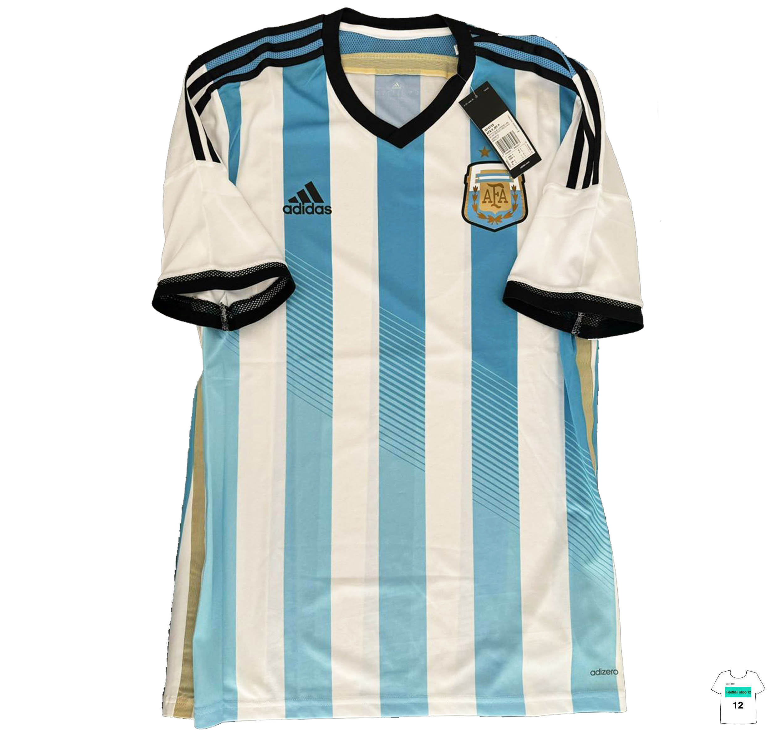 【正規品】adidas　メッシ　2014　アルゼンチン代表ユニフォーム　2XO 正規品】adidas メッシ 2014 アルゼンチン代表ユニフォーム 2XO