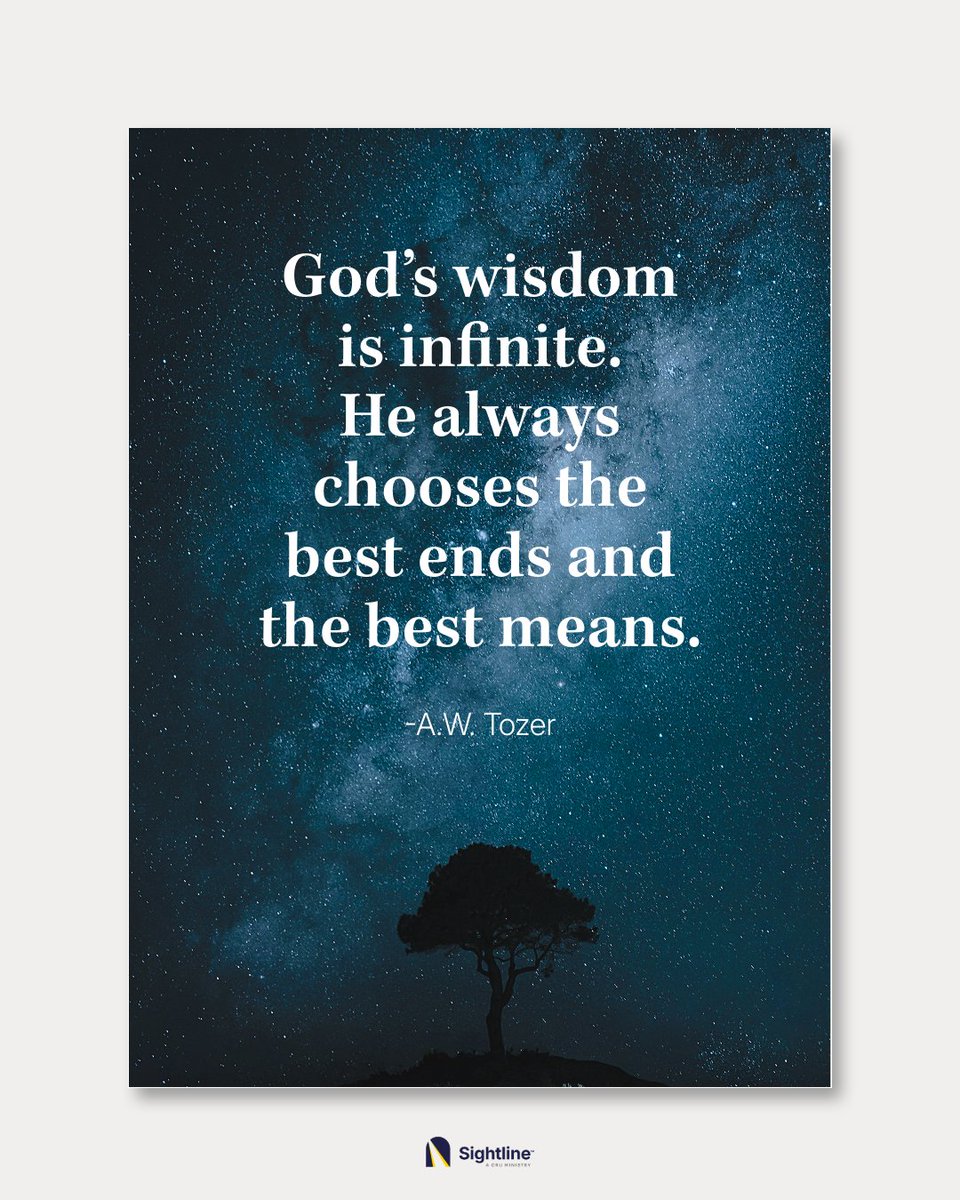 SightlineM's tweet image. We easily trust God for the &quot;best ends,&quot; but do we trust Him with the &quot;best means&quot;?

Trusting His process, even when it&apos;s confusing, is the heart of faith. His way is always perfect.

#Sightline #Theology #AWTozer #Wisdom #TrustGod