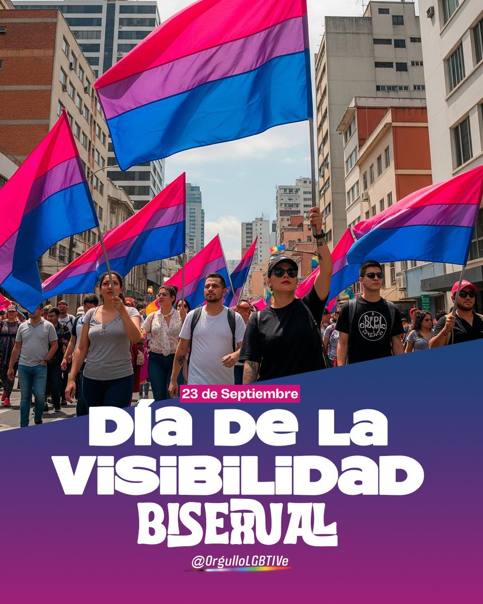 OrgulloLGBTIVE's tweet image. Hoy 23 de Septiembre Día de la Visibilidad Bisexual 💗💜💙