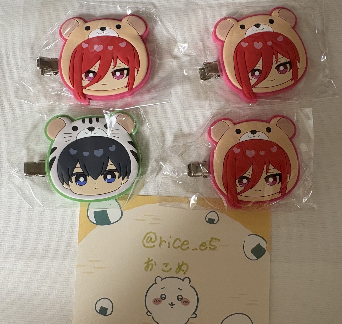 rice_e5's tweet photo. ブルーロック ぷにとっぷ アニマルヘアクリップ【交換】

譲＞千切 豹馬・潔 世一

求＞蜂楽 廻

郵送での交換希望です📮
2:1での交換も可能です!
検索からでもお気軽にお声掛け下さい🙇‍♀️ https://t.co/7W4nv7UgeP