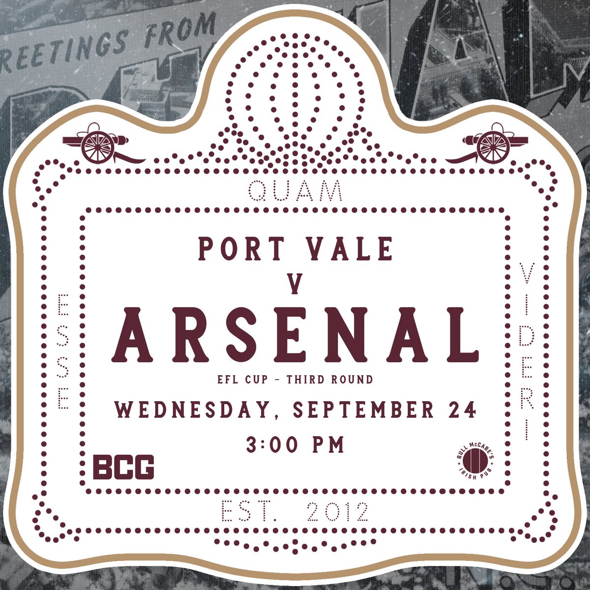 Our EFL Cup campaign begins tomorrow! See you at <a href="/bullmccabesdnc/">Bull McCabe's</a>!