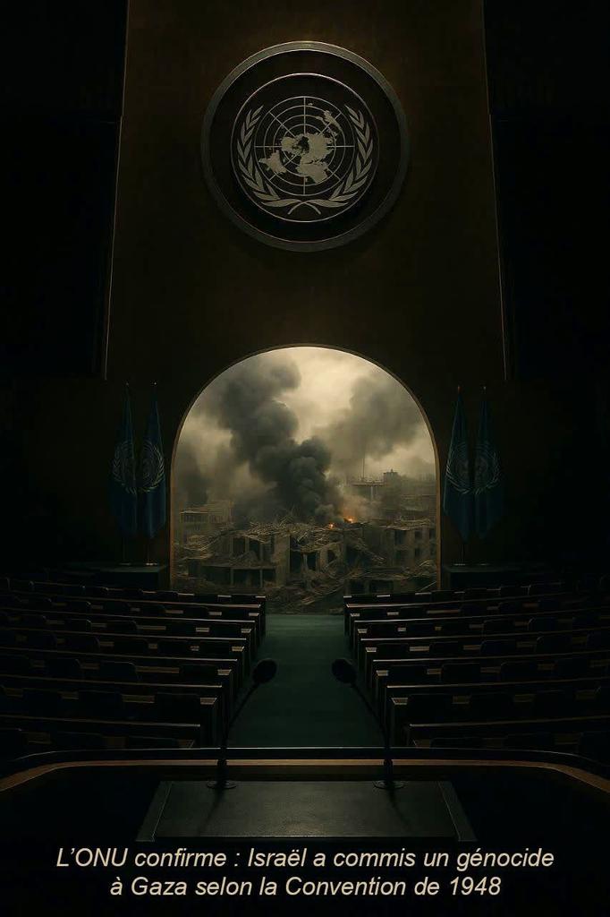 Seraphinelemoii's tweet image. L&apos;ONU confirme : #Israël a commis un génocide à #Gaza selon la Convention de 1948
#Palestine