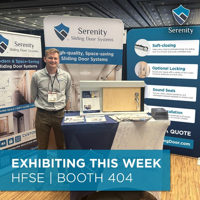 We can’t wait to meet you at #HFSE! Want to learn how our sliding doors can support your next project? Catch Serenity in the Expo Hall at Booth #404 this Wednesday and Thursday. serenityslidingdoor.com/event/hfse2025/

#HealthcareFacilitiesSymposiumandExpo #SanDiego #SlidingDoors #Serenity