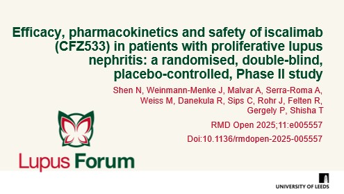 Shen et al. showed that iscalimab is devoid of the thromboembolic risk, characteristic of the Fc active anti-CD40L therapies. 
Read more on this paper over on the #LupusForum: ow.ly/4tTB50WVCpp