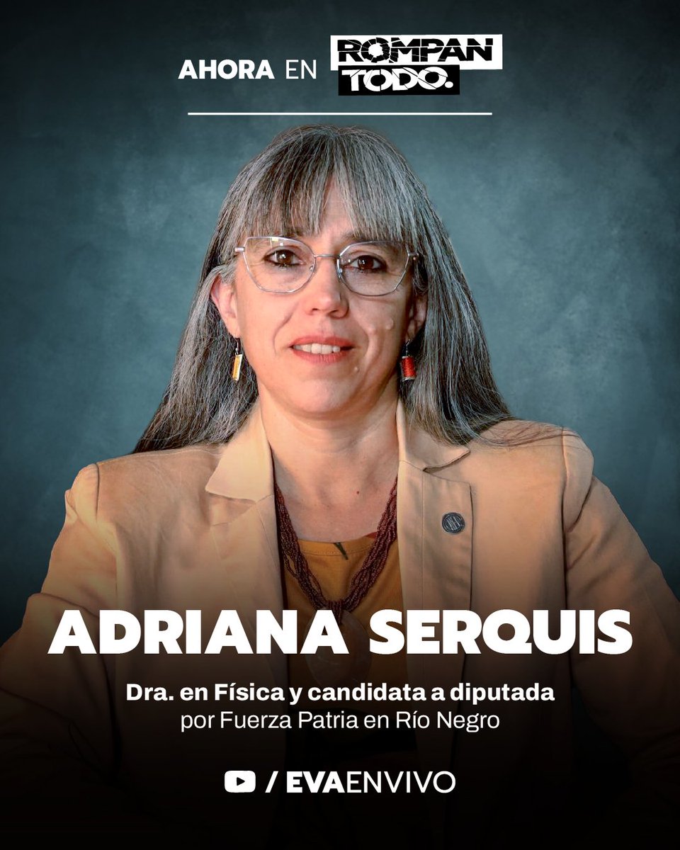 En plena crisis económica, el gobierno apunta a privatizar Nucleoeléctrica Argentina SA (NA-SA), una empresa estratégica para el país. 

Lo charlamos con Adriana Serquis (<a href="/aserquis/">Adriana Cristina Serquis</a>) en #RompanTodo: 

youtube.com/live/gVFQWlNwA…