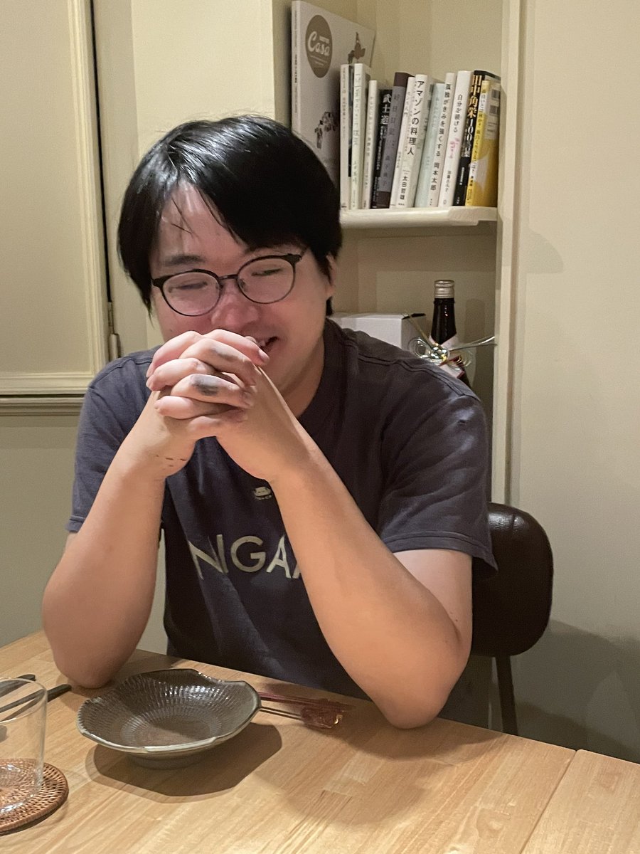 (浦川大志くんとごはん。なんか落ち込んでるみたい)