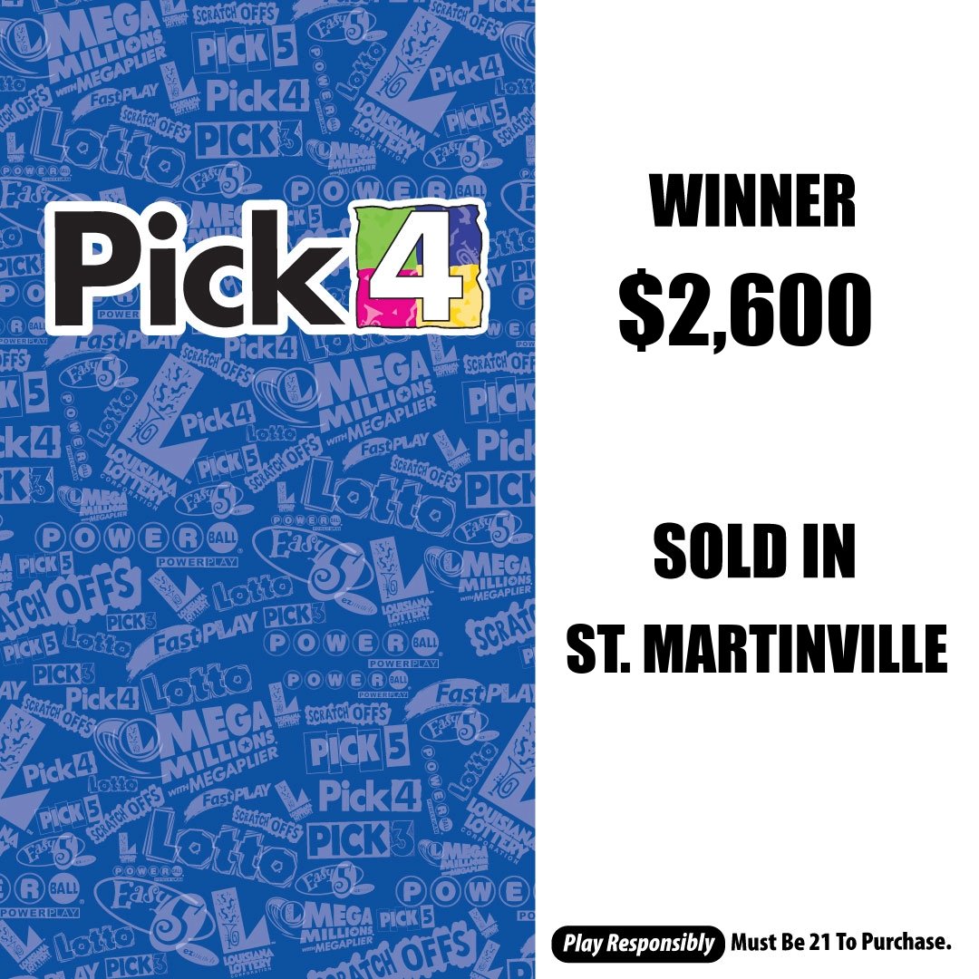 Congrats to Food-N-Fun # 7 on B St. John Bridge Road in #StMartinville! 🎉

They sold $2,600 in winning #Pick4 tickets for last Tuesday’s drawing! 💰

👉 brnw.ch/21wW1iw