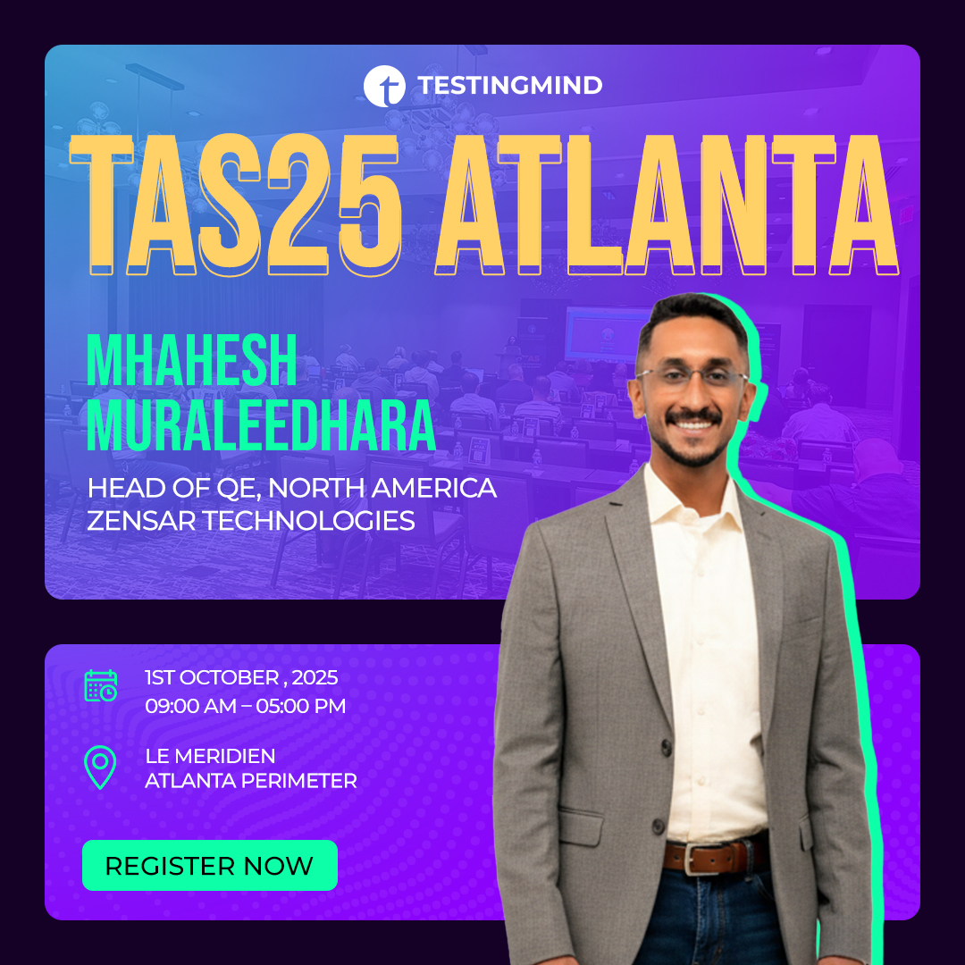 testingmindcon's tweet image. 🚀 Evolving QA beyond engineering!
Hear Mhahesh Muraleedhara, VP at Zensar Technologies, at Test Automation Summit – Atlanta on Shifting from Quality Engineering to Quality Intelligence.
📅 Oct 1, 2025
👉 linkedin.com/smart-links/AQ…
#Testingmind #AITesting #QualityEngineering