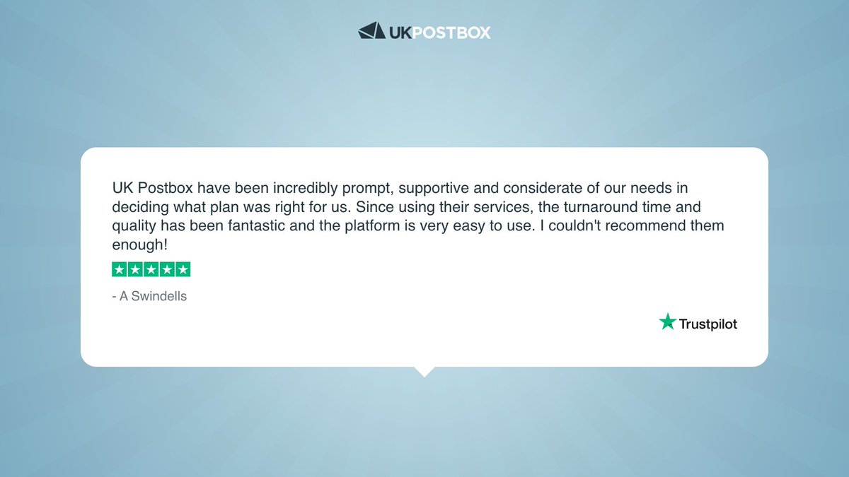 UKPostbox's tweet image. Thanks A Swindells for the ⭐ ⭐⭐ ⭐⭐ 

📞✉️ Let&apos;s discuss the plan that&apos;s right for you!

Our contact details 👉 ukpostbox.com/contact

#MailForwarding #MailManagement #BusinessMail