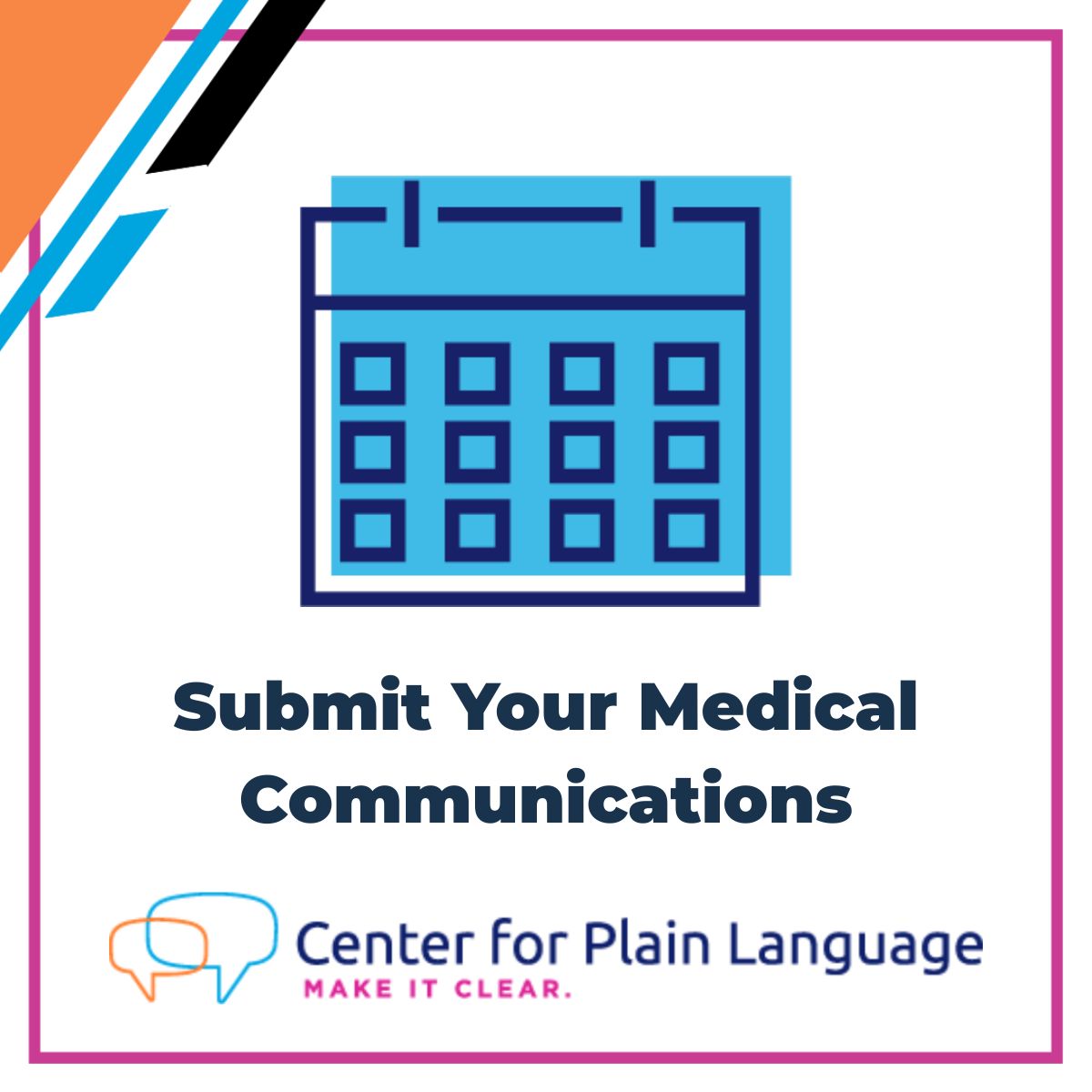 plain_language's tweet image. Submissions are now open! Send us your medical communications — clear or confusing — for the 2025 Report Card by Oct. 19. bit.ly/4pDWuLY

Help us spotlight what works — and call out what doesn’t.

Submit today:   

#PlainLanguage #ReportCard2025