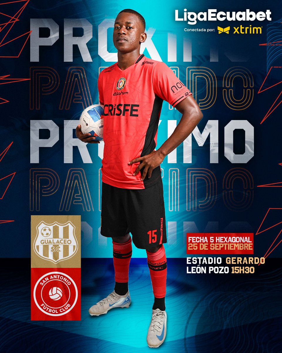 Se viene la fecha 5️⃣ del hexagonal 🆚 <a href="/Gualaceo_sc/">Gualaceo Sporting Club</a>

Insistir y creer 💪

¡Vamos San Antonio! 🔴🟡

#FamiliaCammarata 
#SomosDePrimera 
#SanAntonioFc