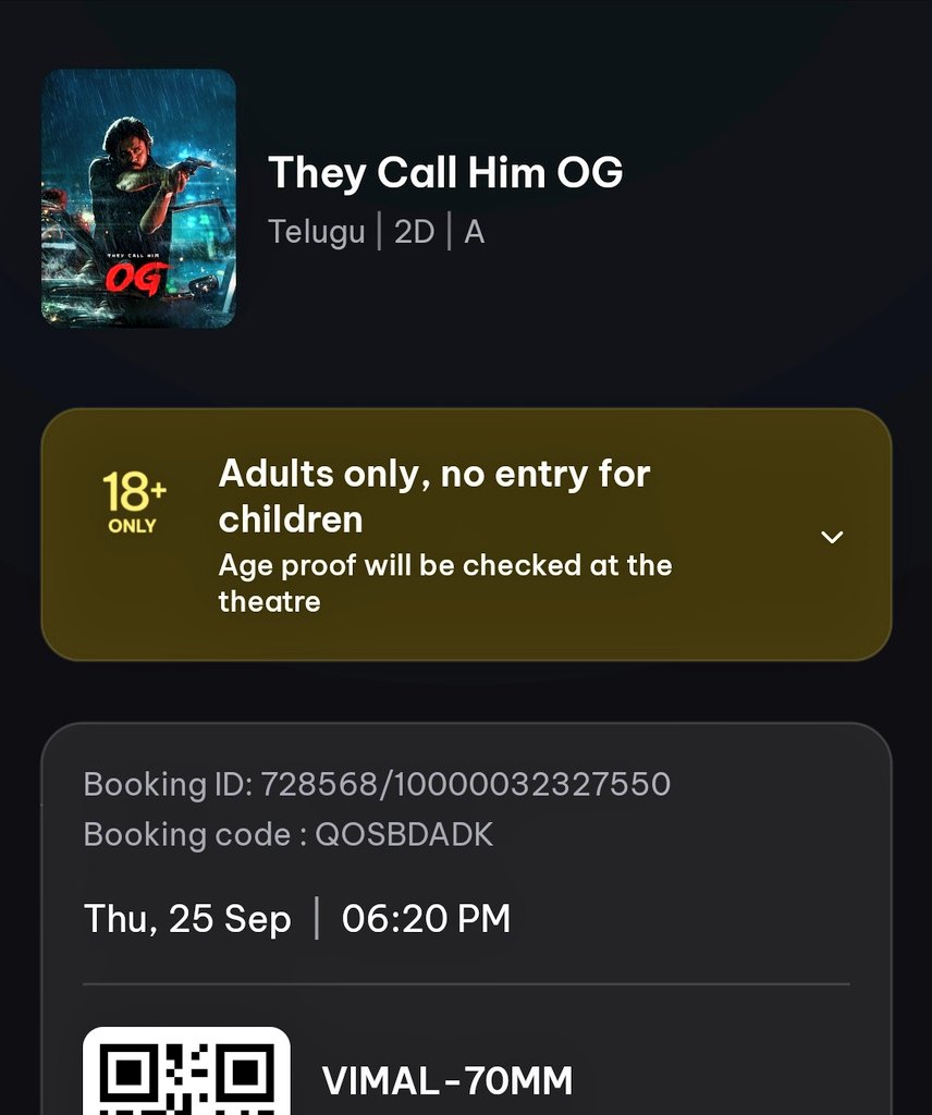 dineshDHFM07's tweet image. Finallyy😭😭
@DVVMovies  chaalu raaaa
#OG