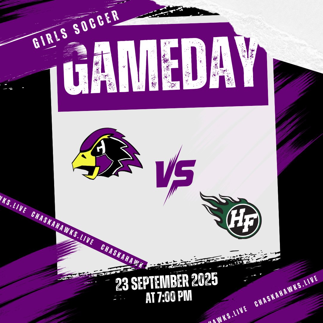 ⚽ <a href="/CHSgirlsfutbol/">Chaska HS Girls Soccer</a> vs Holy Family • Girls Soccer at 7pm at CHS! Watch it live!
📍 chaskahawks.live

#ChaskaHawks #HolyFamily #GirlsSoccer #GameDay #MinnesotaSports