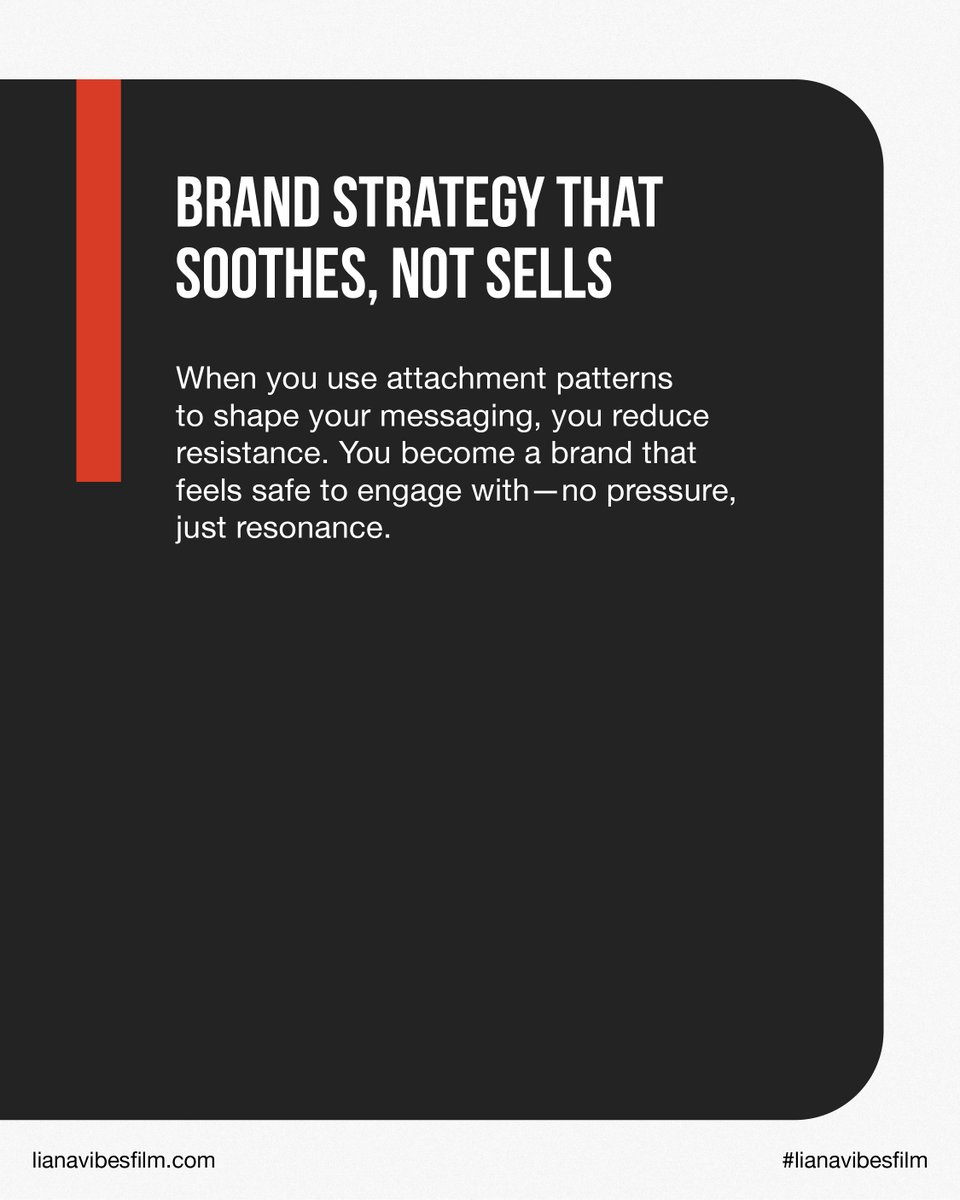 LianaVibesFilm's tweet image. 💔 Anxious buyers need reassurance and affirmation
🛡️ Avoidant buyers respond to logic and independence
💞 Secure buyers seek consistency and connection

#StrategicBranding #EmotionalIntelligenceInBusiness #CustomerPsychology #PurposeDrivenMarketing