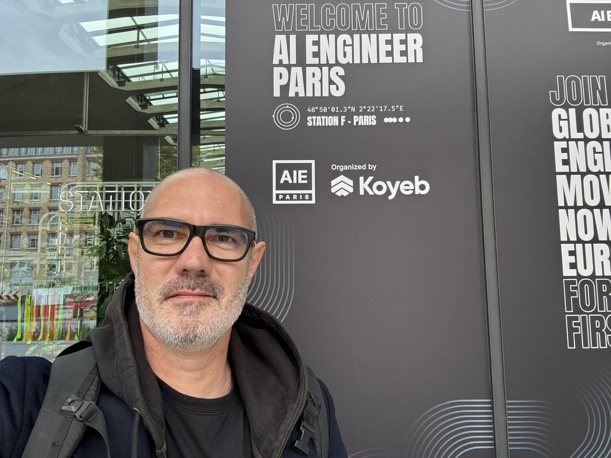 Folks !! My third <a href="/aiDotEngineer/">AI Engineer</a> conference now in my country in Paris !! Looking forward to meeting old friends and making new ones. Cc <a href="/gokoyeb/">Koyeb</a> <a href="/joinstationf/">STATION F</a> <a href="/yann_eu/">Yann Leger</a> <a href="/AlisdairBroshar/">Alisdair Broshar</a> <a href="/edouardb_/">Edouard Bonlieu</a> <a href="/MistralAI/">Mistral AI</a> <a href="/swyx/">swyx</a>