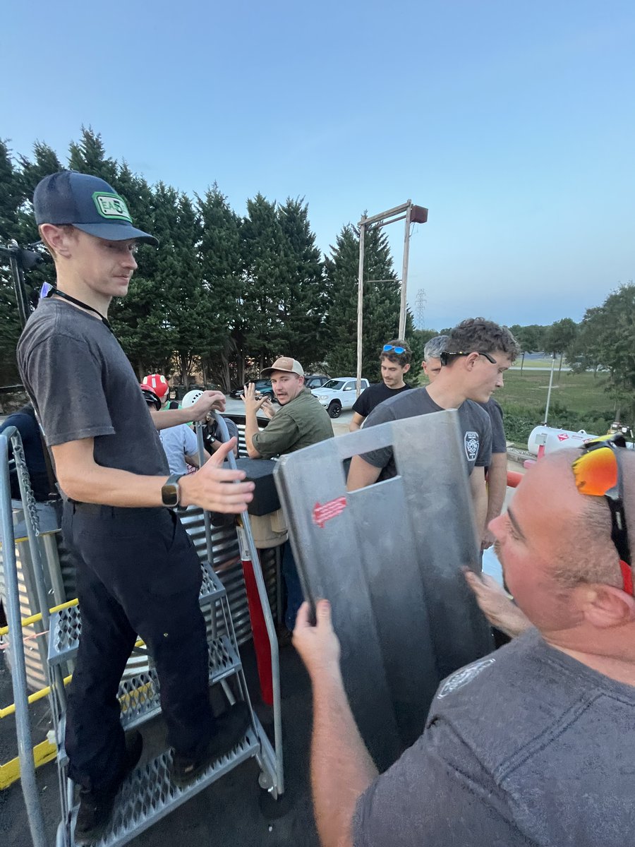 Last night, the Grain Entrapment Simulator traveled to Easley FD, where Ag Safety Intern Thomas Drayton completed a solo training as part of his graduation requirements. Personnel learned about the hazards of grain bins and the procedures to follow during an entrapment rescue!