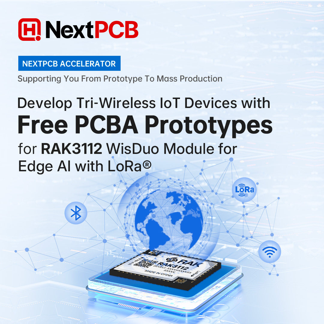 RAKwireless's tweet image. Get free PCBA prototypes with NextPCB

Eligible startups, engineers, and makers can claim 2 RAK3112 WisDuo Module for Edge AI with LoRa + $500 prototyping credit to bring new IoT ideas to life.

Apply here: nextpcb.com/free-pcba-prot…

#IoT #LoRaWAN #RAKwireless #PCB #Prototyping
