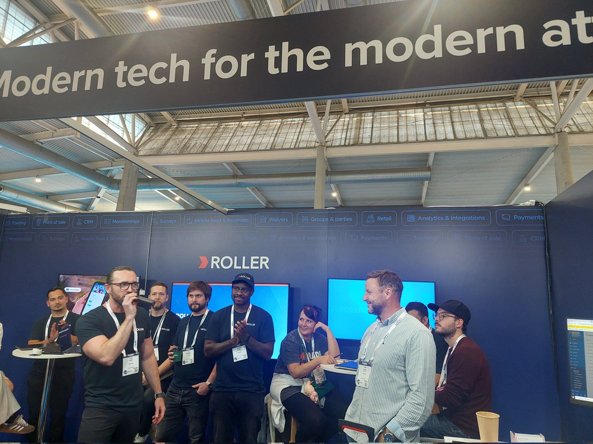 At the ROLLER booth, where the company has just  announced it has acquired UK-based BookNow Software, a CRM-native booking and operations platform. This accelerates ROLLER’s mission to help venue operators grow faster and deliver exceptional guest experiences. #IAAPAExpos