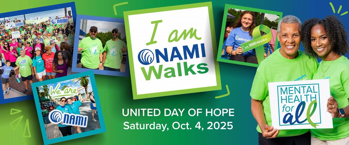 Join <a href="/NAMICommunicate/">NAMI</a> and communities across the country on October 4 for the NAMIWalks United Day of Hope. Every step is a reminder: mental health matters, and no one walks alone. 💙 Find your local walk today: buff.ly/rOD2Z7G