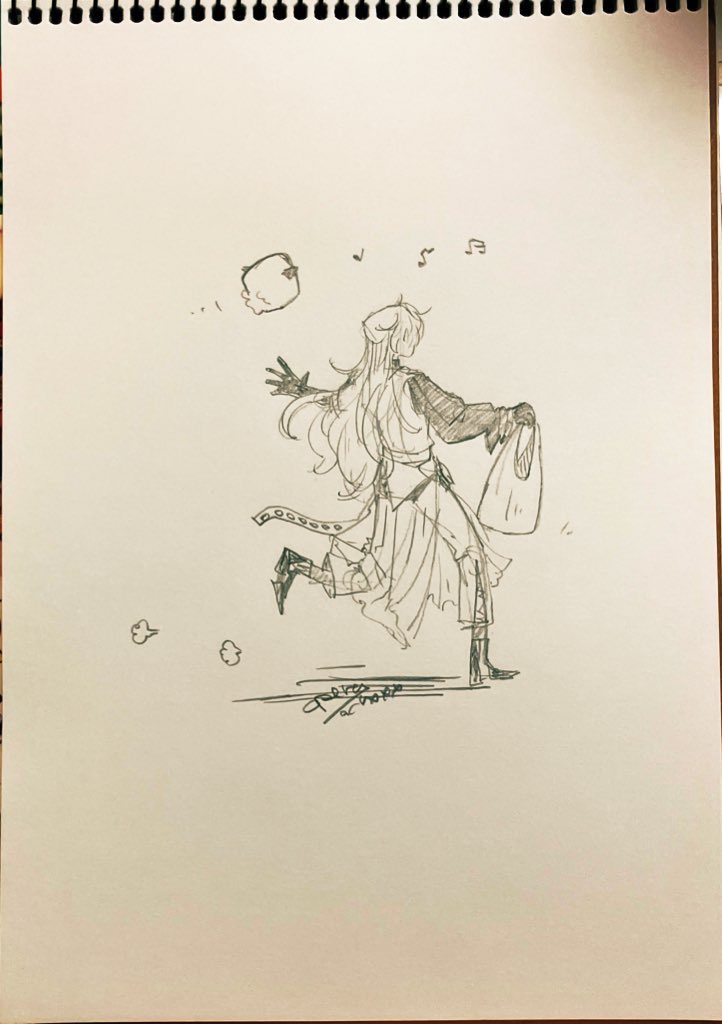 娘に「ママが描く歩いてるところが好き」と言ってもらえるんですよね〜
嬉しい
（過去絵）