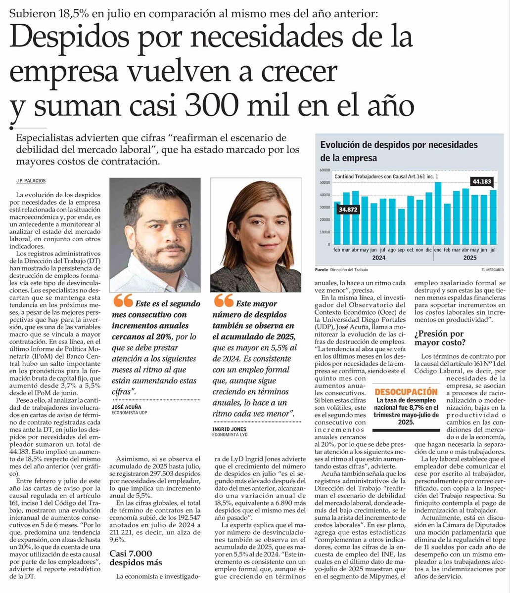 El “legado” de Jeannette “continuidad” Jara. Y después tienen la “tupé” de discutirle al Banco Central sobre los efectos de impacto regulatorio en materia de empleo.