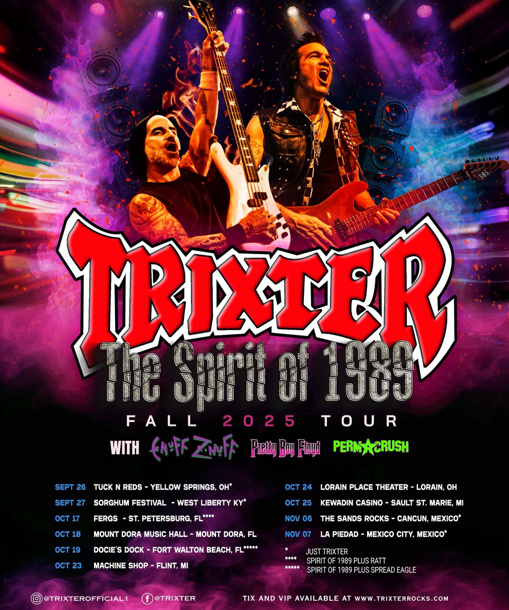The Fall “Spirit of 1989”
Tour Dates #tourdates