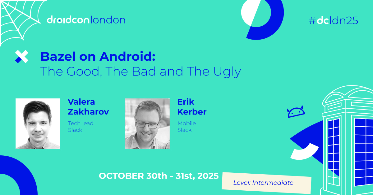 Double the expertise, double the inspiration! Join <a href="/valera_zakharov/">Valera Zakharov</a> &amp; <a href="/erikkerber/">Erik Kerber</a>  at #dcldn25 👏 Slack’s #Android team tested Bazel vs Gradle— 70% faster CI, lessons learned, &amp; why the experiment hit pause.
london.droidcon.com/speakers/valer…