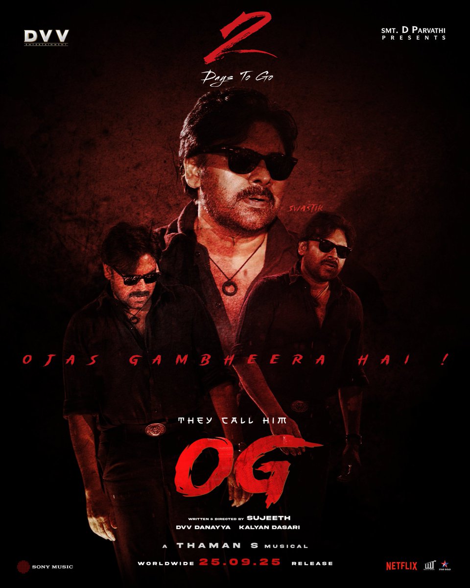 SwastikTheGame1's tweet image. #TheyCallHimOG Poster Work 🔥 

Bengal Tiger Is Arriving Within 2 Days🥵🔥🔥

 #OG @DVVMovies @Sujeethsign @MusicThaman #OGPreReleaseEvent