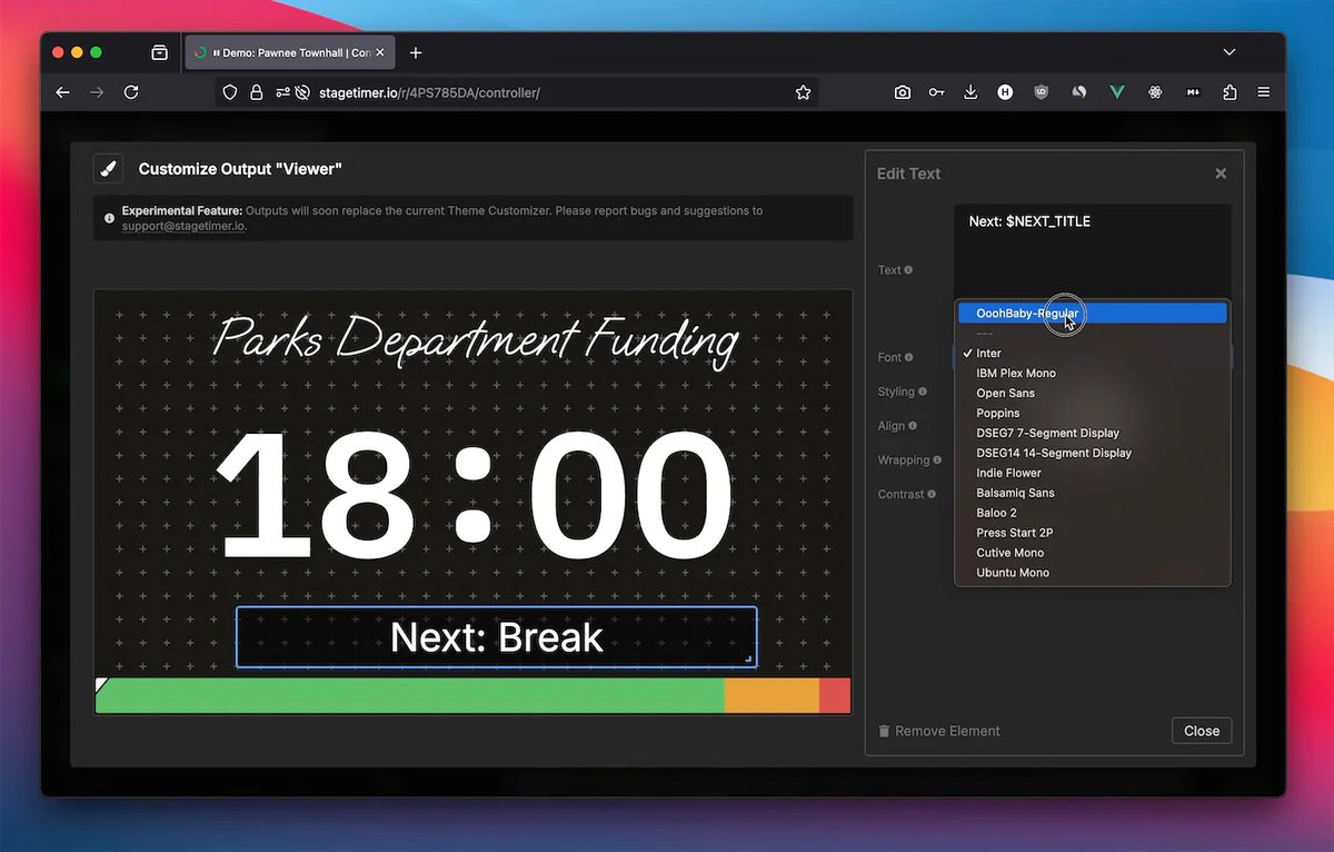 stagetimer.io tweet media