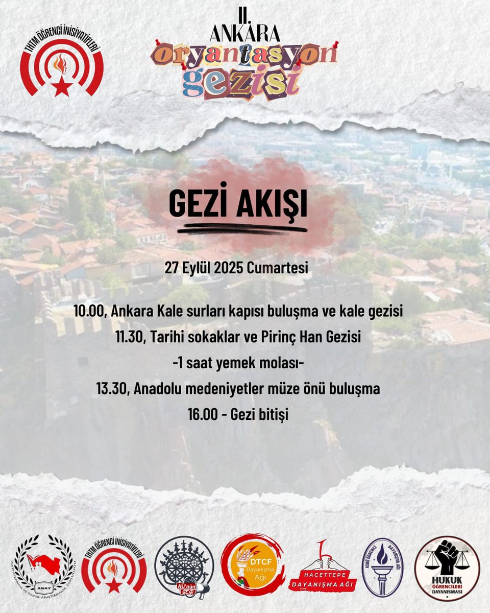 Ankara gezimizin gezi akışı. Katılım için formu doldurmanız yeterlidir.

docs.google.com/forms/d/e/1FAI…