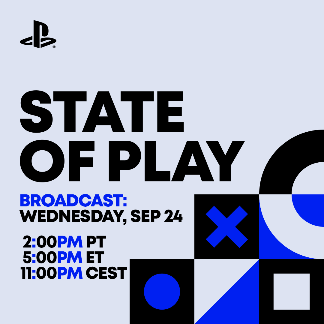 24 Eylül TSİ 23:59'da yeni bir State of Play etkinliği düzenlenecek.

35 dk'dan fazla süreceği açıklanan bu etkinlikte Playstation stüdyolarının yanı sıra farklı yapımcıların yeni oyunları gösterilecek. Housemarque imzalı Saros için yaklaşık 5 dakikalık bir video da yayınlanacak.