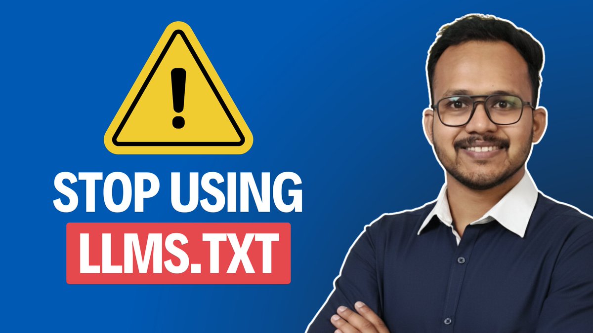 Thinking about adding LLMS.txt to your website?
Wait before you do it!

In my latest video, I explain:

✔ What LLMS.txt really is
✔ How it affects SEO &amp; AI crawlers
✔ Why you might NOT need it

Watch here 👉 yt.openinapp.co/dl67c