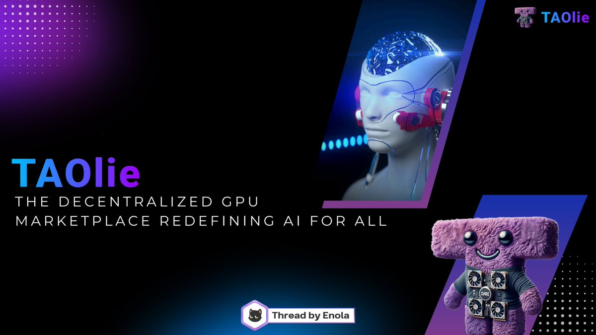 Enny201_'s tweet image. We&apos;ve been told AI is reserved for mega-corps with unlimited resources.

The high costs and limited availability of GPU power make it nearly impossible for the average person.
 
But what if that&apos;s a myth? 

We&apos;re about  to change everything with @TAOlie_SOL. 

Here&apos;s how...🧵👇