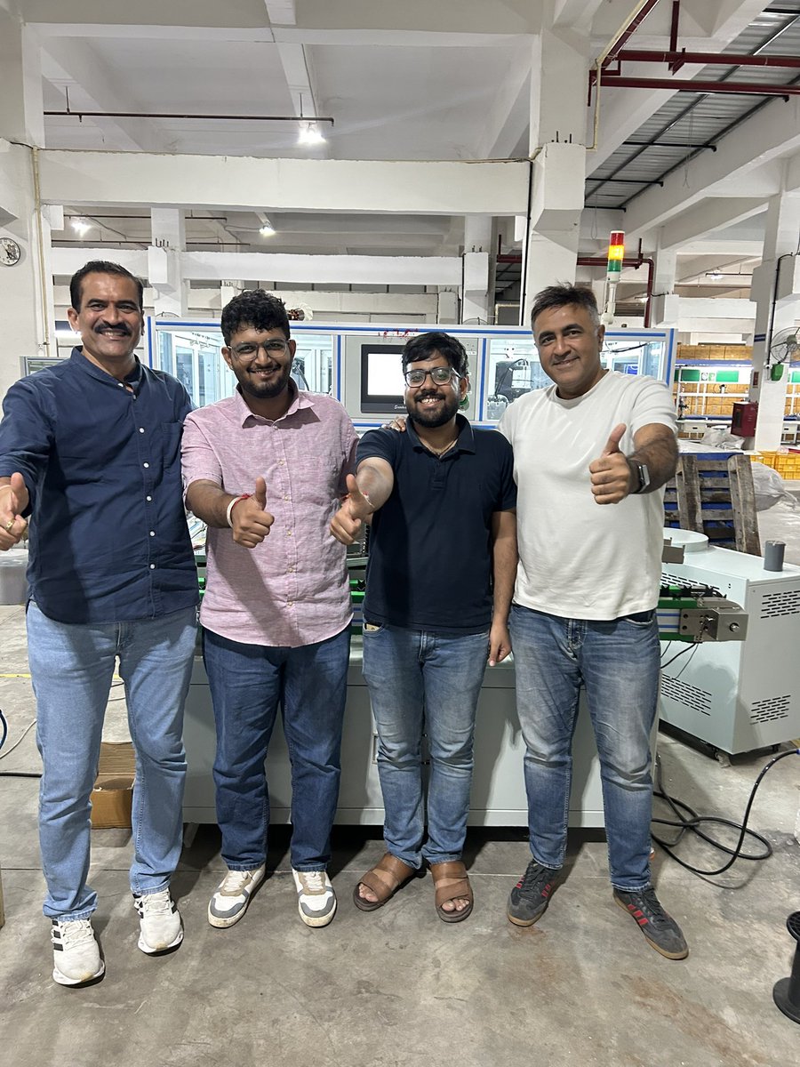 India's strength is its young population.

We met 2 IITians Aryan &amp; Lacky of <a href="/mechximize/">Mechximize Digitech</a>

Gave them a tour of the plant: 

motors, injection moulding, sales, marketing.

Showed how real manufacturing ≠ just theory &amp; books.

Loved their passion to learn from 2 high school