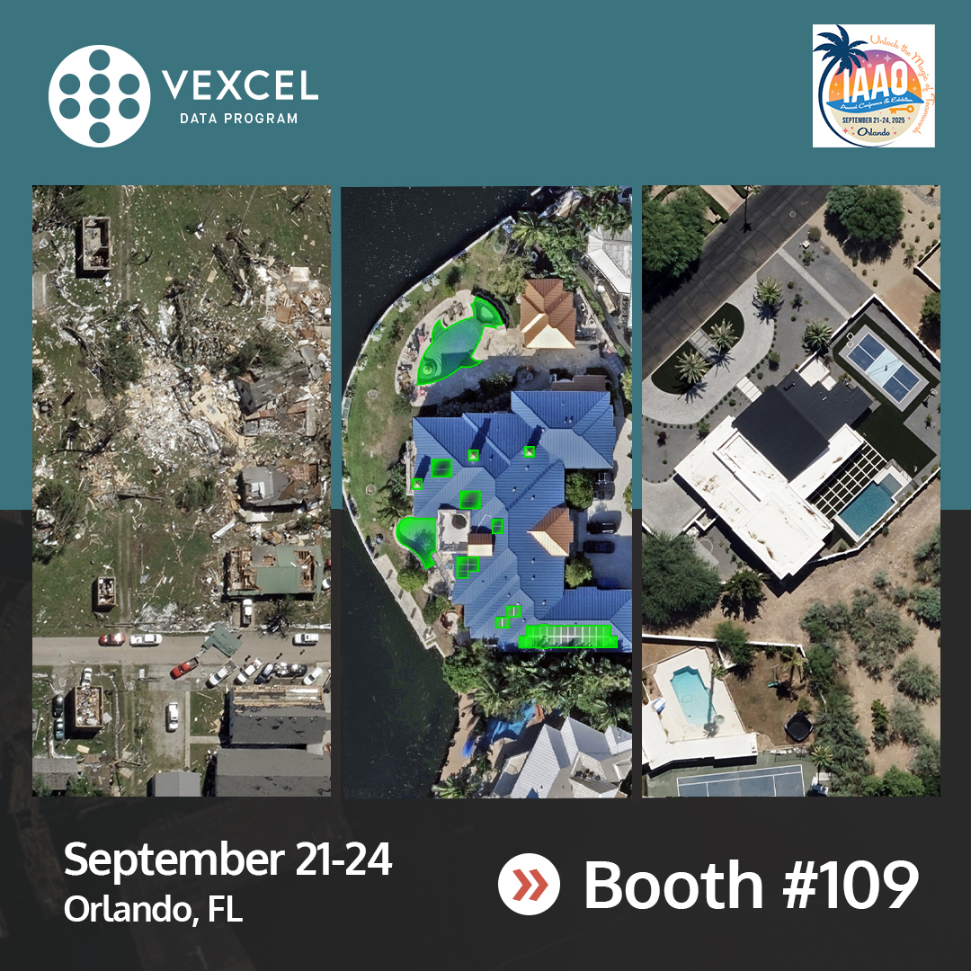 vexcel_data's tweet image. Day 2 at IAAO 2025 is already underway and our team would love to connect on this last day of Exhibit floor! Make sure to drop by Booth 109 before 5 p.m. and join the conversation of tackling major challenges for assessors with reliable #aerialimagery, #AI analytics, and more.