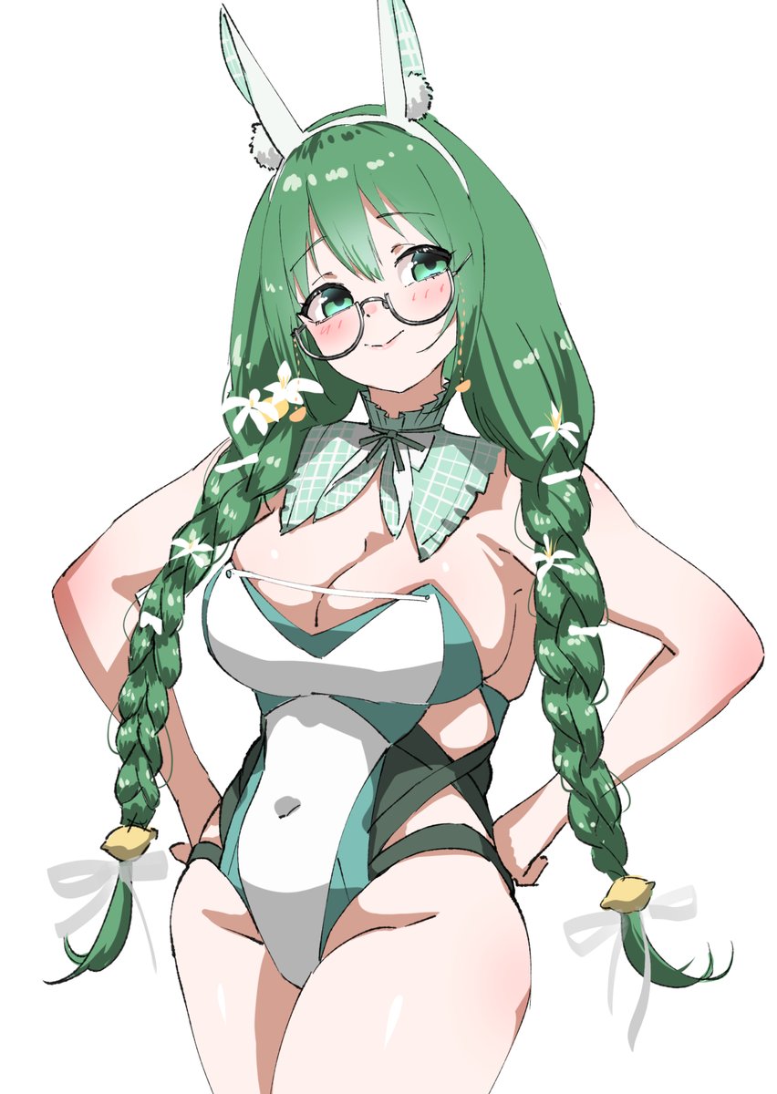 #すずあーと 
細めのえろおたくうさぎとむち目のえろおたくうさぎ、どっちが好き？