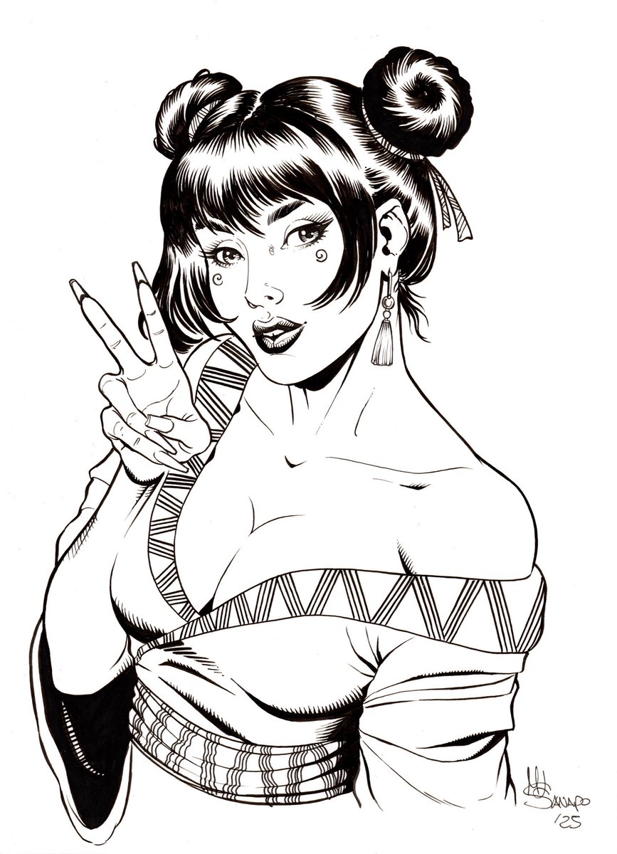 In occasione dell’incontro del 4 ottobre presso MOMOMANGA di Lugo, vi presento la mia personale reinterpretazione del logo della fumetteria. L’illustrazione è realizzata a china su carta. 
Non vedo l’ora di incontrarvi: vi aspettiamo! ✨