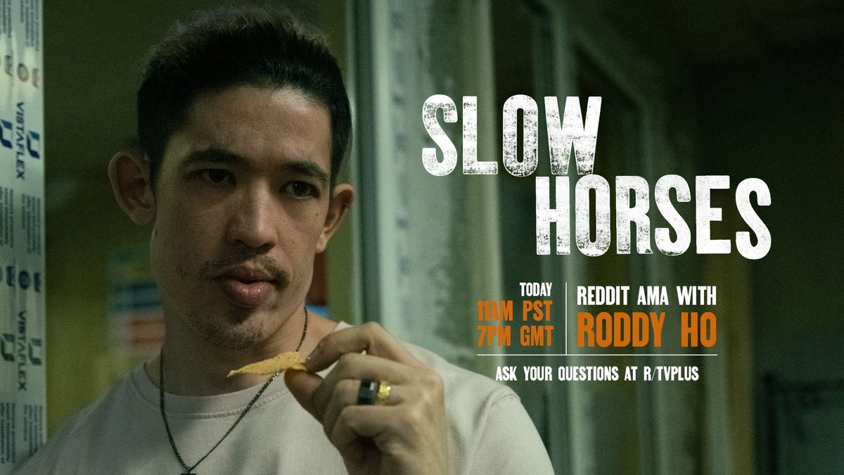 The one and only Roddy Ho is here to answer your #SlowHorses questions at 11 AM PT for a Reddit AMA: reddit.com/r/tvPlus/comme…